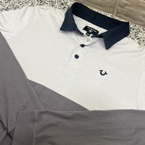 True Religion Long Sleeve Polo Shirt- Size XL